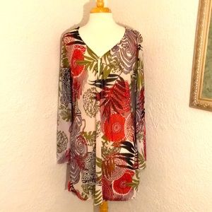 Xl cover up with gold sparkles throughout. Can be worn as sheer shirt